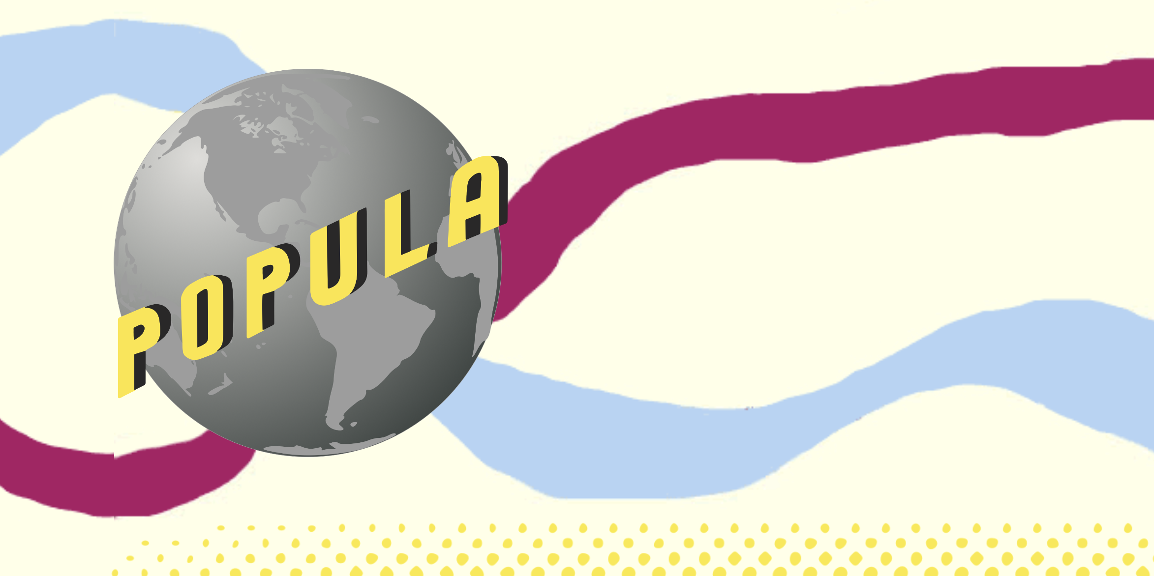 Popula graphic logo, literary magazine. 