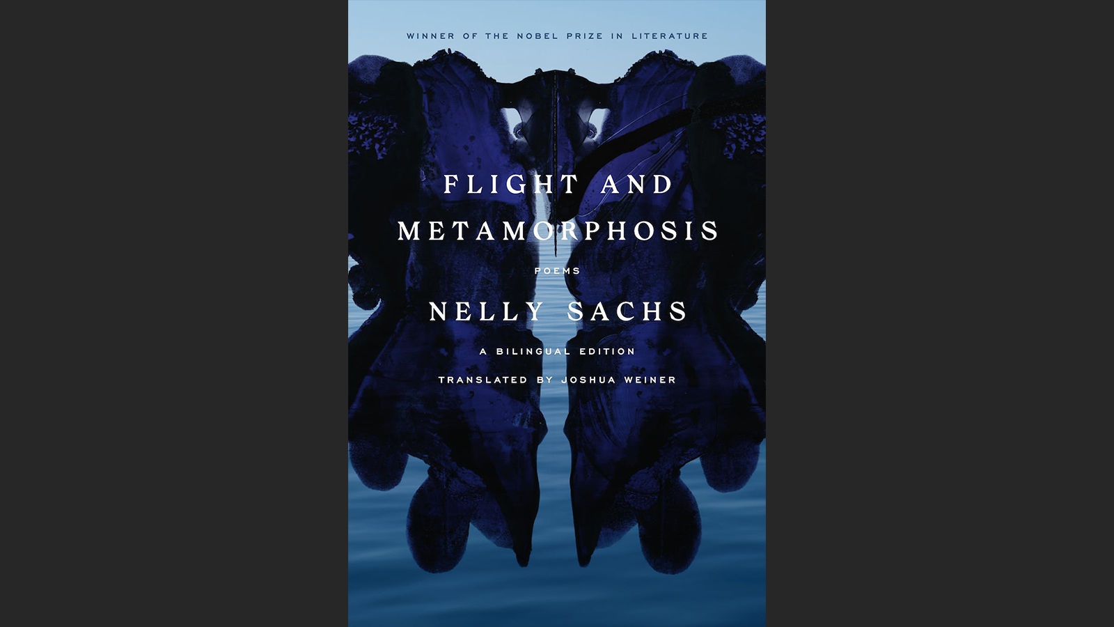 Book cover of Flight and Metamorphosis on dark gray background